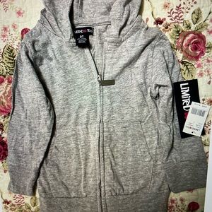 Girls SIZE 2 T  LIMITED TOO GRAY SWEATER NEW WITH TAGS.
